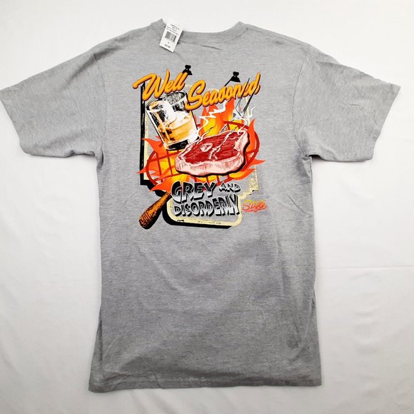 Grey Disorderly Mens Tshirt Size Large 